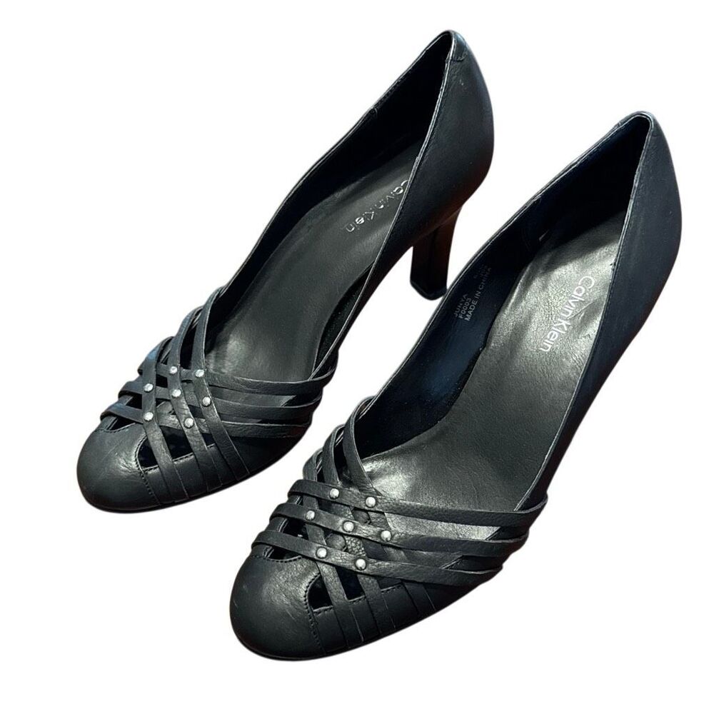 Calvin Klein Junya Black Nappa Leather 3.5” Heels Women’s US 8.5 M